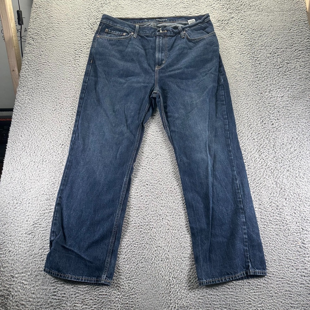 Old Navy Jeans Men's 38x30 Blue Cotton Denim Straight Leg Loose Travel Workwear